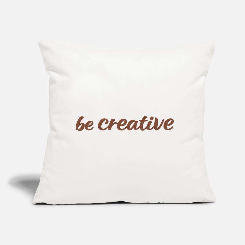 Be Creative Script Brown Sofa pillow with filling 45cm x 45cm