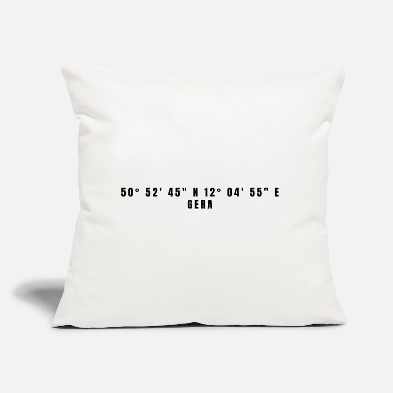 Gera, Thuringia Coordinates Sofa pillow with filling 45cm x 45cm