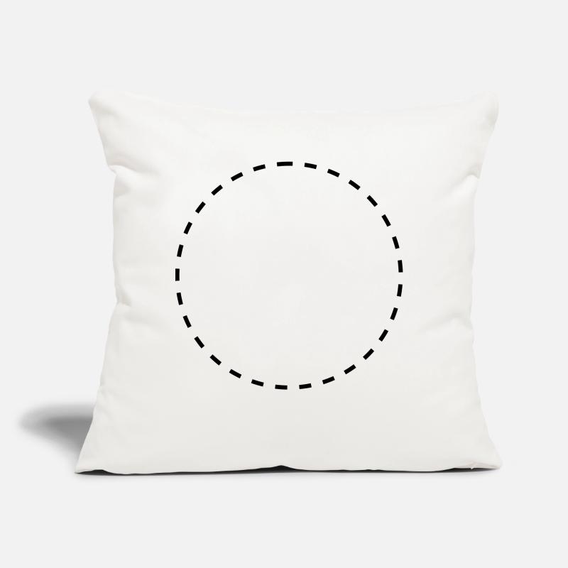 Dashed circle Sofa pillow with filling 45cm x 45cm