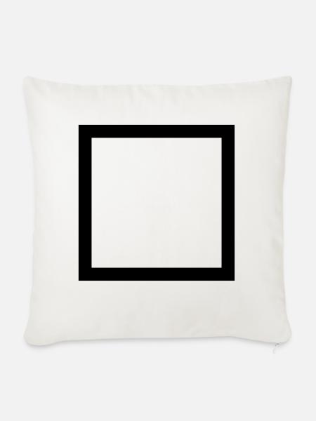 Dickes Viereck - Sofakissen mit Füllung 45 x 45 cm - Naturweiß