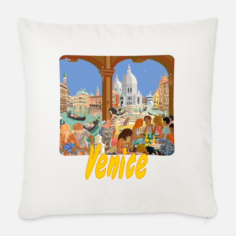 Venedig - Sofakissen mit Füllung 45 x 45 cm - Naturweiß