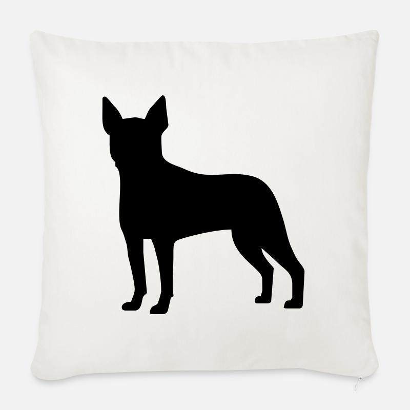 Boston Terrier - Sofakissen mit Füllung 45 x 45 cm - Naturweiß 