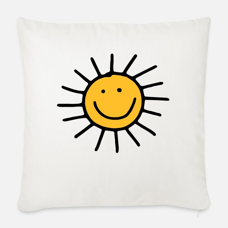 Sonne - Sofakissen mit Füllung 45 x 45 cm - Naturweiß 