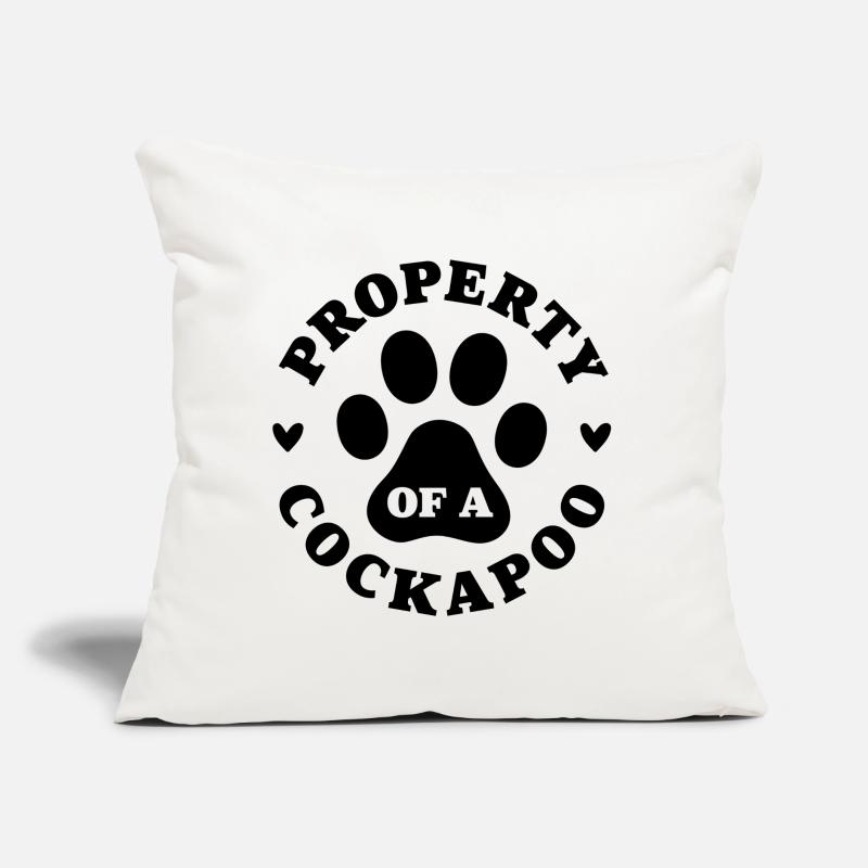 Eigentum eines Cockapoo Sofakissen mit Füllung 45 x 45 cm