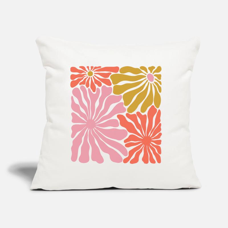 Spring Blossoms Pop Art Pattern Sofa pillow with filling 45cm x 45cm
