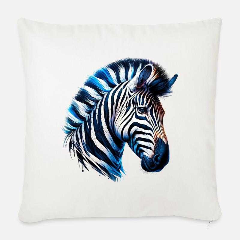 Zebra - Sofakissen mit Füllung 45 x 45 cm - Naturweiß 
