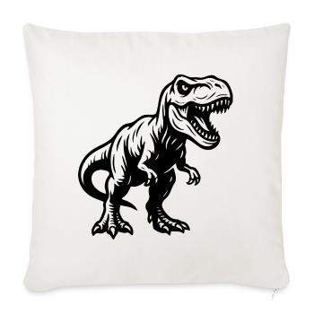Tyrannosaure - Dinosaure  - Coussin et housse de 45 x 45 cm - blanc nature - Devant