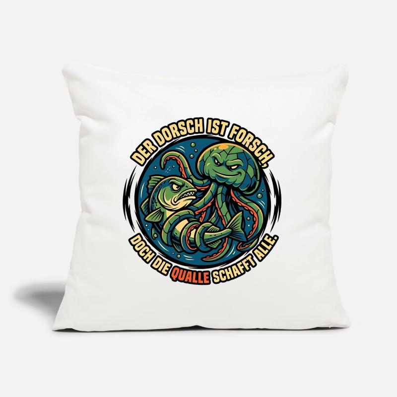 Cod and jellyfish underwater duel Sofa pillow with filling 45cm x 45cm