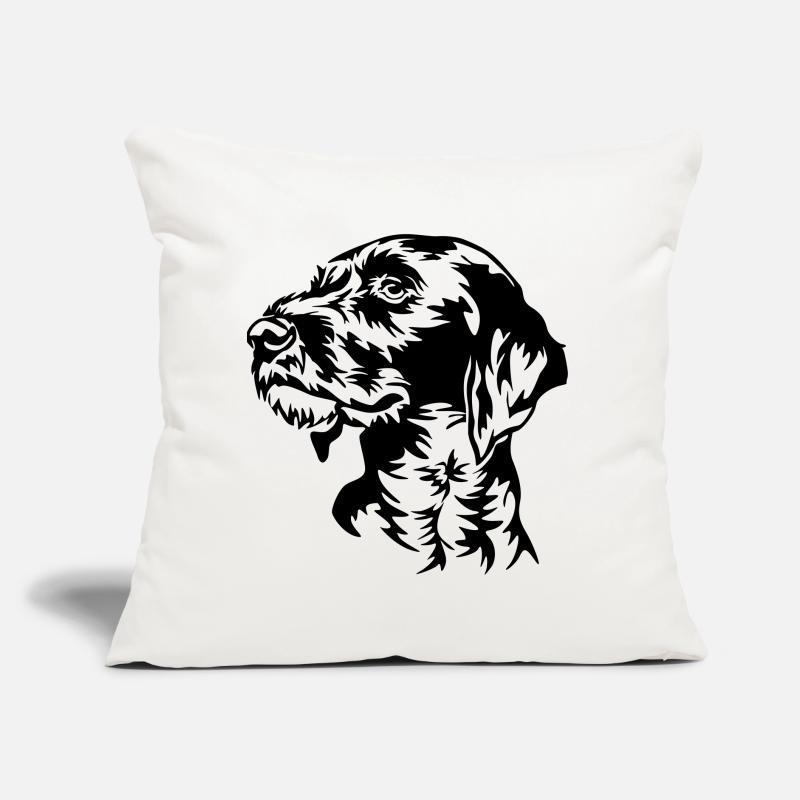 German Wirehaired Pointer head Sofa pillow with filling 45cm x 45cm