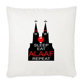 Kölsch de Cologne Cathédrale Kölle Alaaf Rhing nez carnaval - Coussin et housse de 45 x 45 cm - blanc nature - Devant