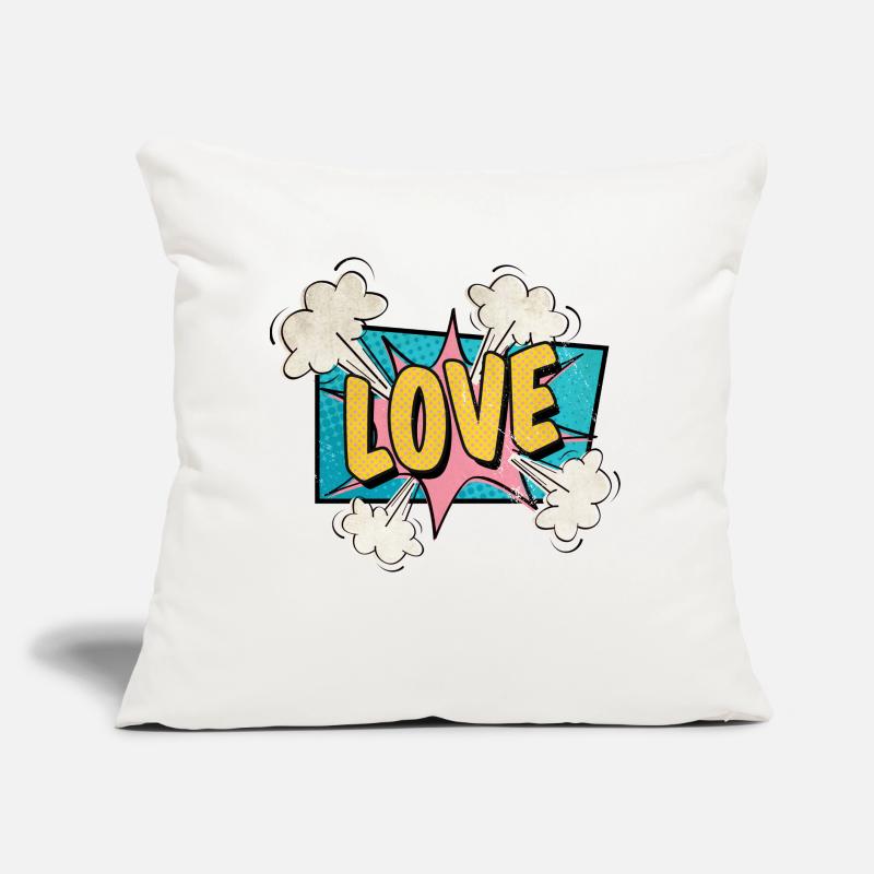 Love exploding comic style in love gift Sofa pillow with filling 45cm x 45cm
