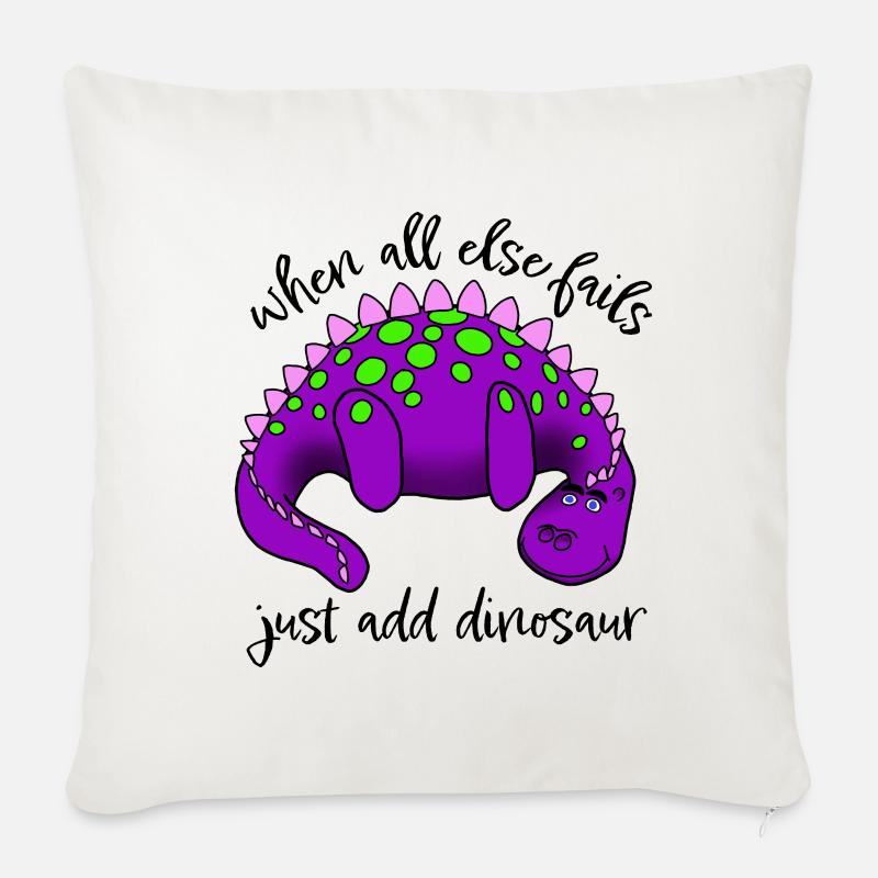 … Ajoutez simplement le dinosaure - Coussin et housse de 45 x 45 cm - blanc nature