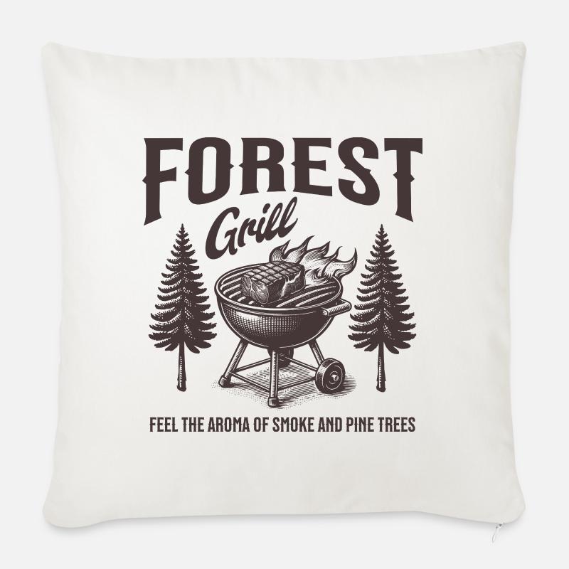 Forest Grill Holzaromen - Sofakissen mit Füllung 45 x 45 cm - Naturweiß 