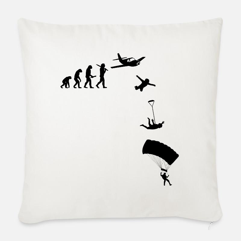 Fallschirm Head Down Skydiving - Sofakissen mit Füllung 45 x 45 cm - Naturweiß 