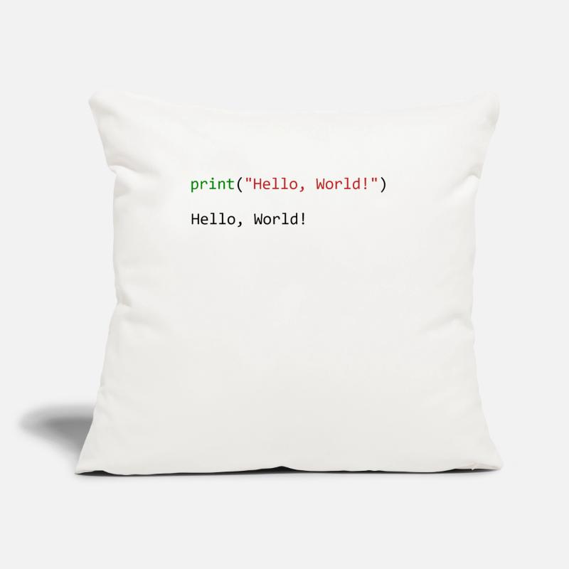 Hello World funny gift python programmer Sofa pillow with filling 45cm x 45cm