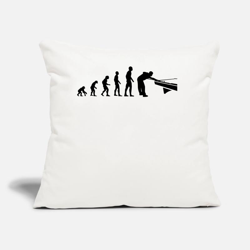 Billiard Evolution Funny Billiard Player Gift Coussin et housse de 45 x 45 cm