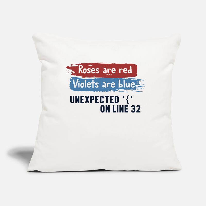 Unexpected { on Line 32 Developer Coder Programmer Coussin et housse de 45 x 45 cm