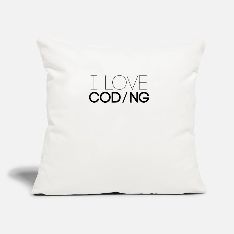 J'aime programmer la profession de code de programmeur Coussin et housse de 45 x 45 cm