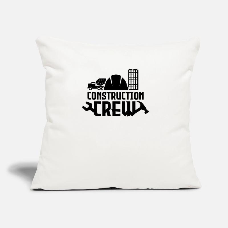 Construction workers team profession building construction site construction work Sofa pillow with filling 45cm x 45cm