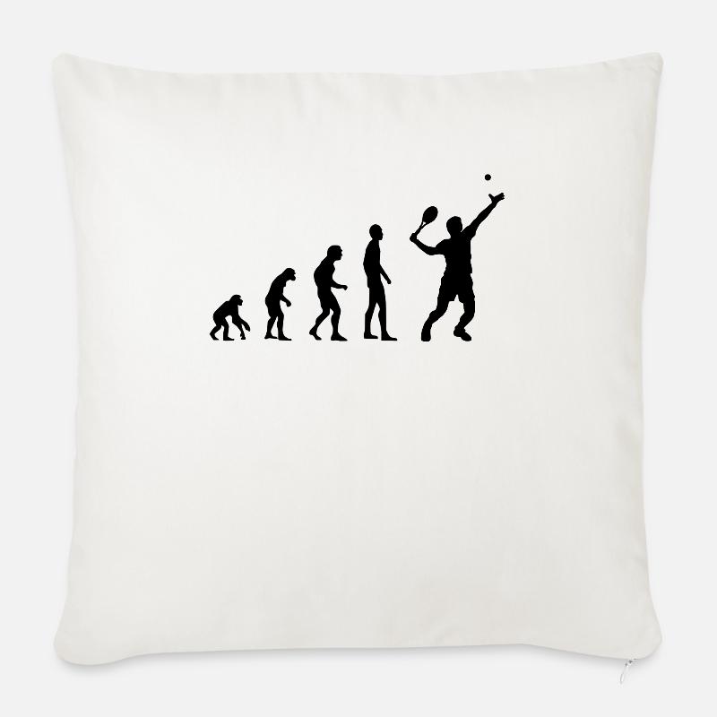 Tennis Evolution - Coussin et housse de 45 x 45 cm - blanc nature