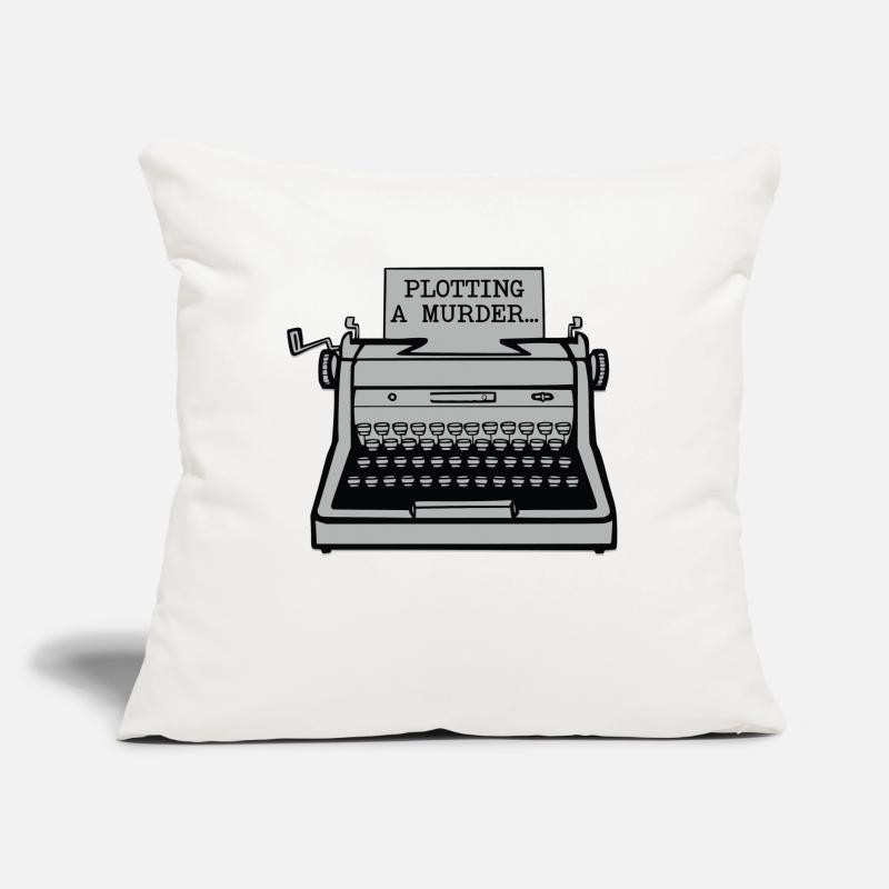Plotting A Murder Typewriter Author Writer Book Sofa pillow with filling 45cm x 45cm