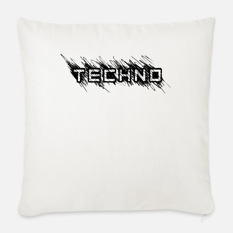 Techno - Sofakissen mit Füllung 45 x 45 cm - Naturweiß 