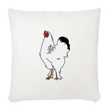 Brahma Rooster Chicken Funny Farmer Chicken - Sofa pillow with filling 45cm x 45cm - natural white - Front