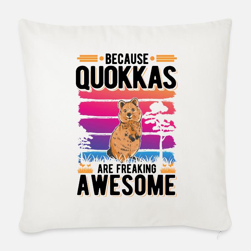Parce que les Quokkas sont impressionnants - Coussin et housse de 45 x 45 cm - blanc nature