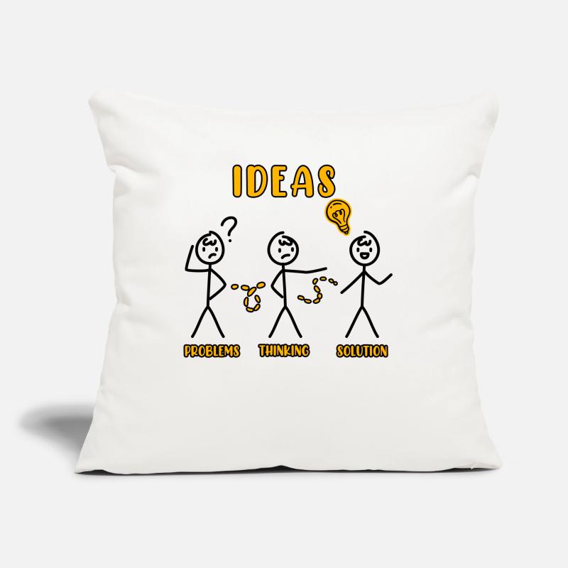 Problem Thinking Stick Figure Solution Thinker Sofa pillow with filling 45cm x 45cm