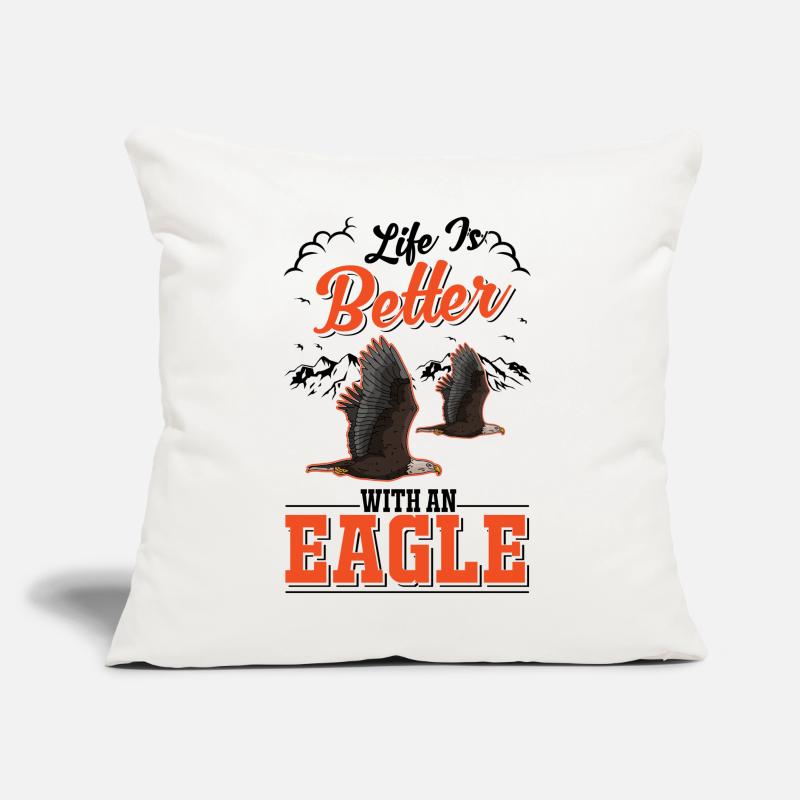 La vie est meilleure avec un Eagle Golden Eagle Eagle Coussin et housse de 45 x 45 cm