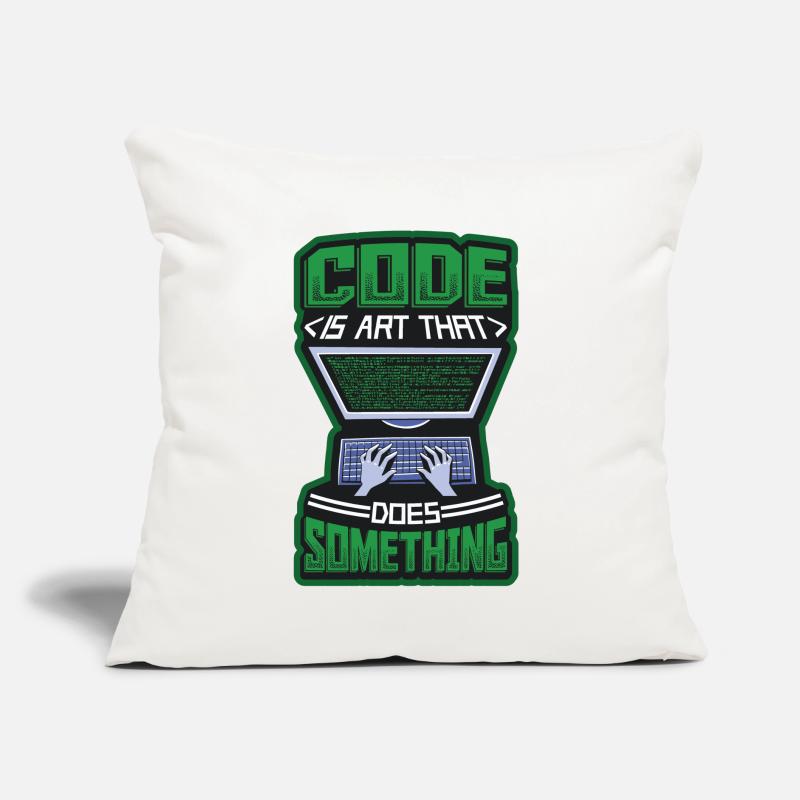 Le code est un art qui fait quelque chose de programmation Coussin et housse de 45 x 45 cm