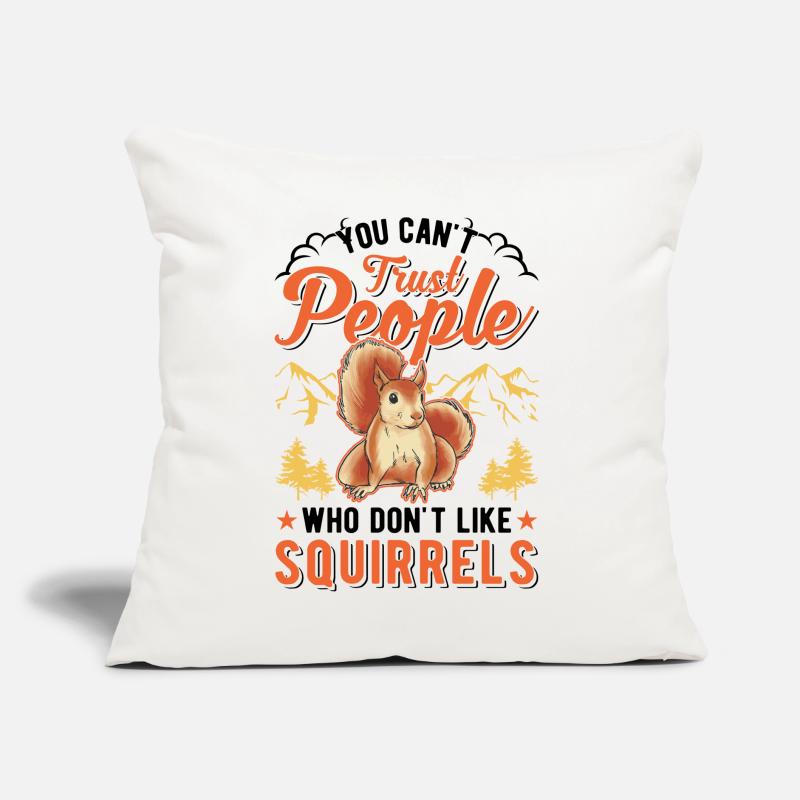 Squirrel Gift Grey Squirrel Sofa pillow with filling 45cm x 45cm