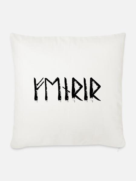 Fenrir Runensprache - Sofakissen mit Füllung 45 x 45 cm - Naturweiß