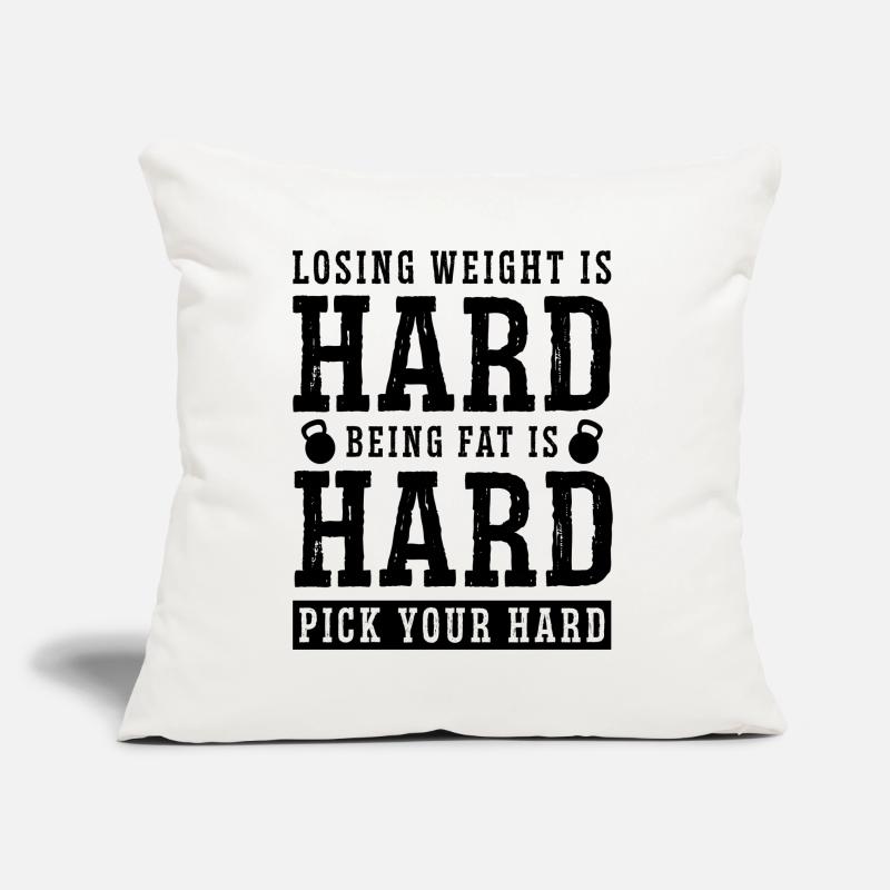 Perdre du poids est difficile zéro glucides faible amant de glucides Coussin et housse de 45 x 45 cm