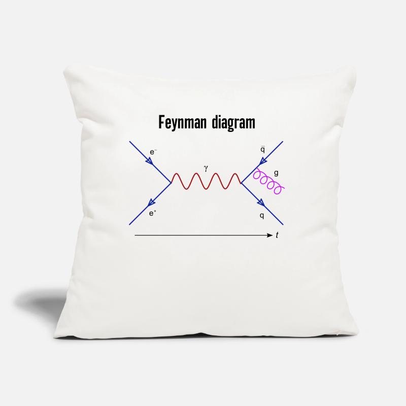 Feynman Diagram Physics Quantum Fields Physics Sofa pillow with filling 45cm x 45cm