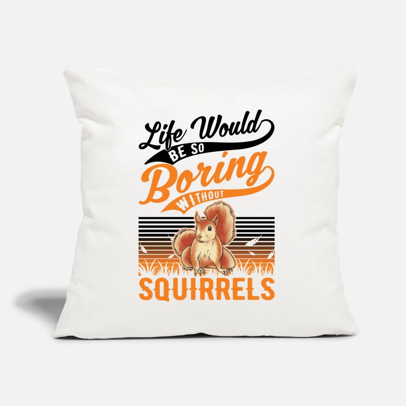 Squirrel Gift Squirrel Grey Squirrel Sofa pillow with filling 45cm x 45cm