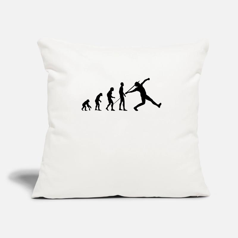 Évolution du lancer du javelot Coussin et housse de 45 x 45 cm