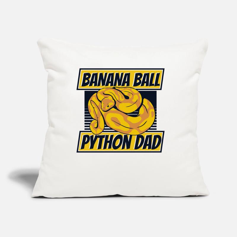 Boule de banane Python Papa Python Serpent Banane Coussin et housse de 45 x 45 cm
