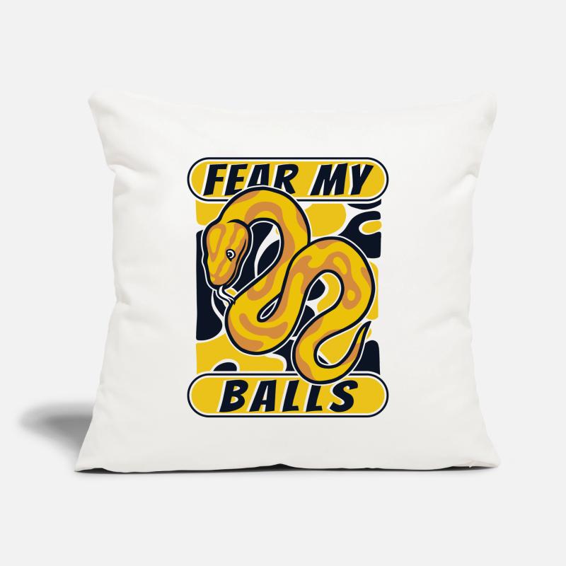 Fear My Balls Python Schlange Banana Ball Python Sofakissen mit Füllung 45 x 45 cm