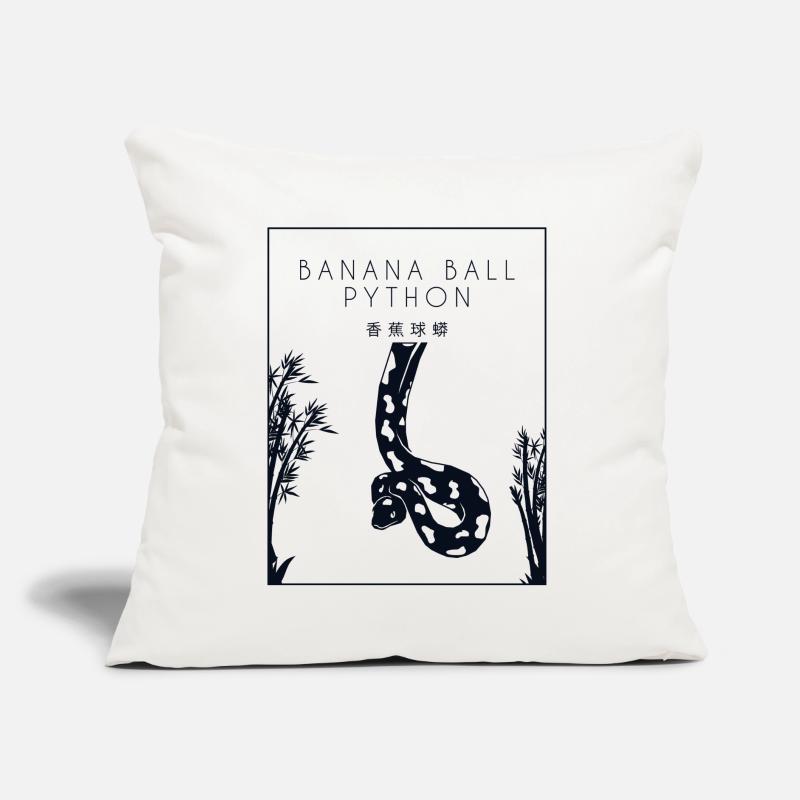 Boule de banane Python Hanzi Chinois Hanzi Snake Banane Coussin et housse de 45 x 45 cm