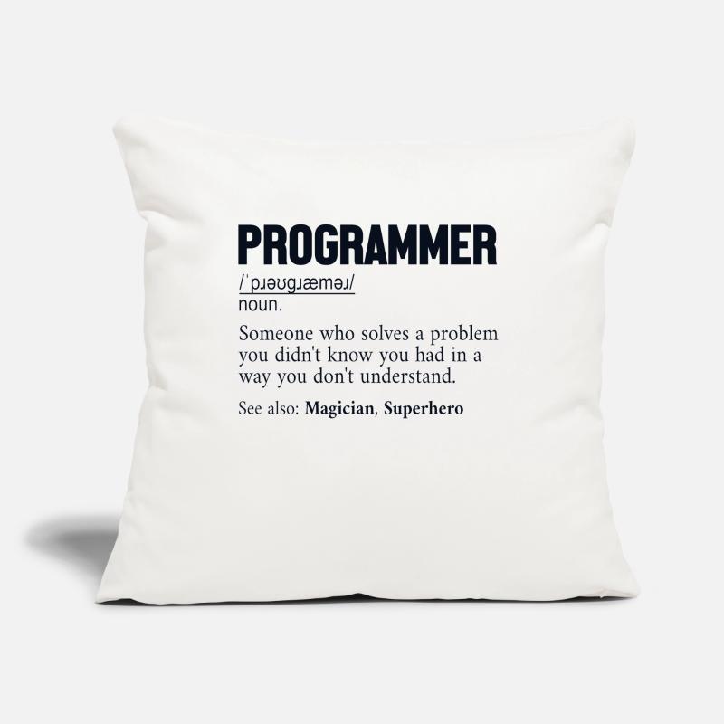 Programmer Definition Software Developer Coder Sofa pillow with filling 45cm x 45cm