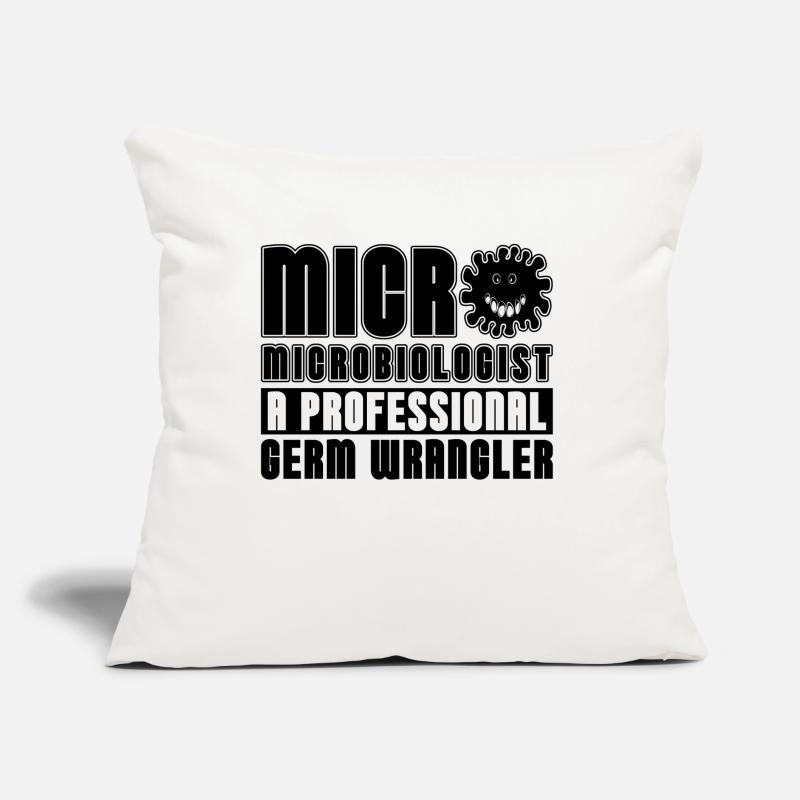 Microbiologiste Un microscope bactérien professionnel Coussin et housse de 45 x 45 cm