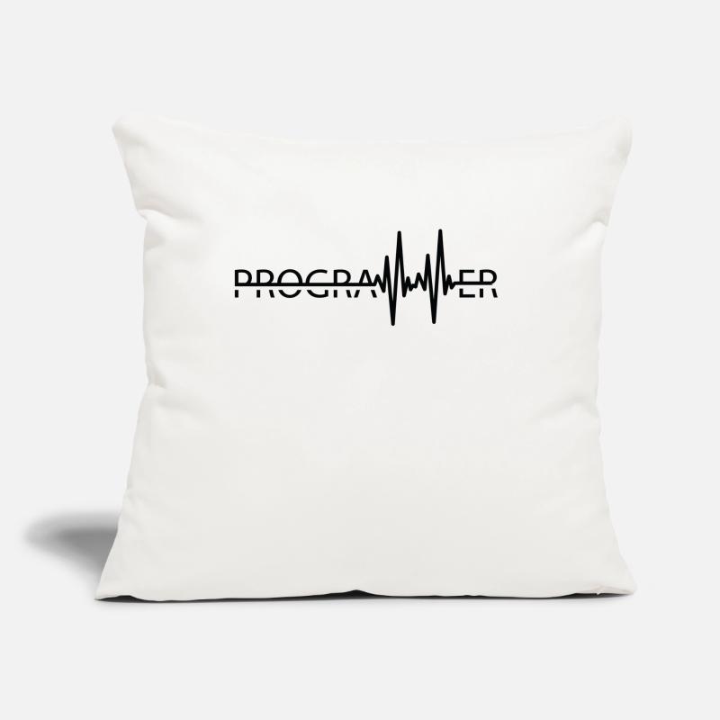 Programmeur Codeur de programmation Heartbeat Coussin et housse de 45 x 45 cm