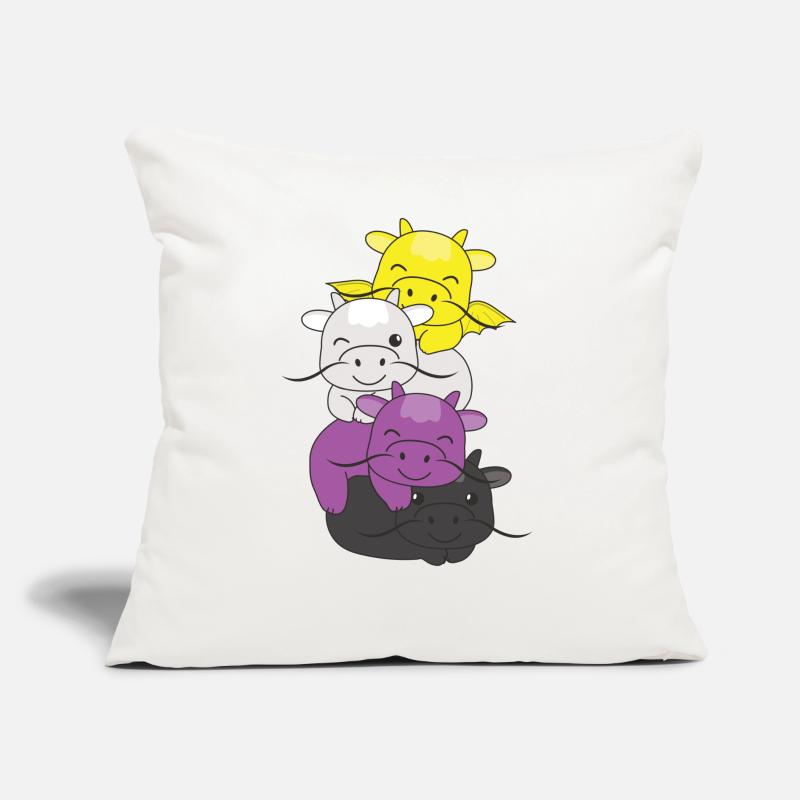 Nonbinary Flag Pride LGBTQ Cute Dragon Stack Sofa pillow with filling 45cm x 45cm