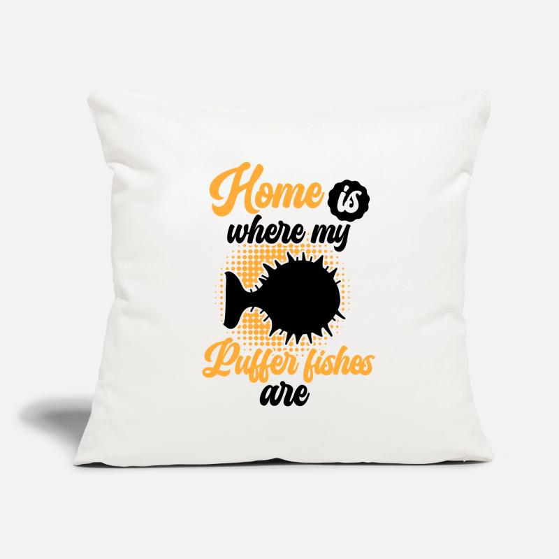 Le poisson-globe est ma maison Poisson-globe géant Coussin et housse de 45 x 45 cm