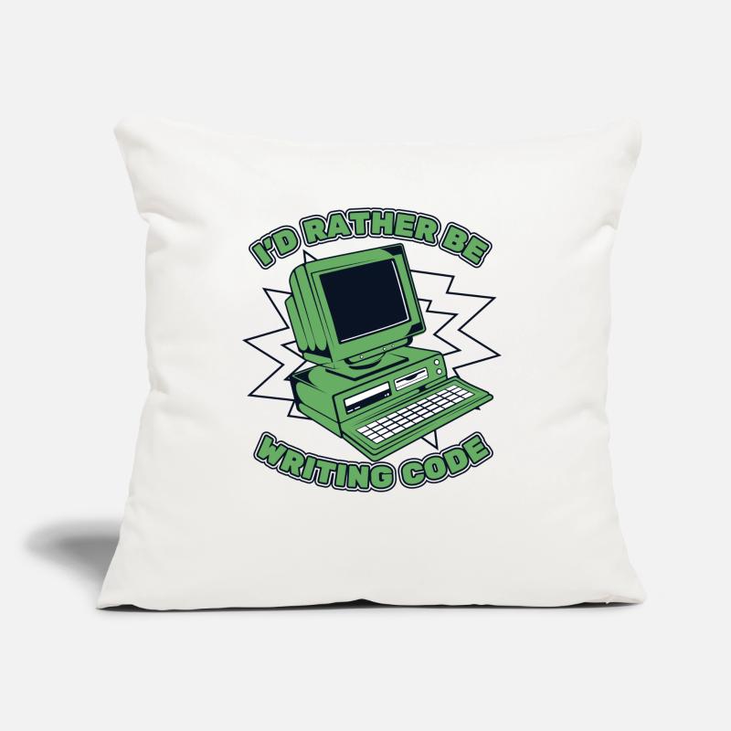 I'd Rather Be Writing Code Developer Coder Sofakissen mit Füllung 45 x 45 cm