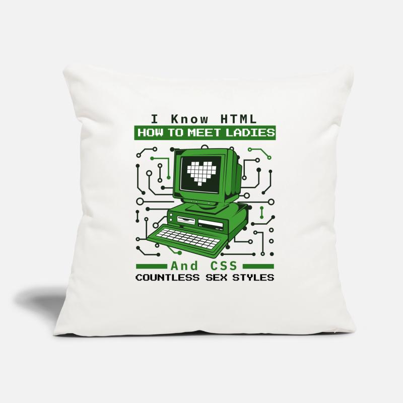 Je sais HTML comment rencontrer Ladies Developer Coder Coussin et housse de 45 x 45 cm