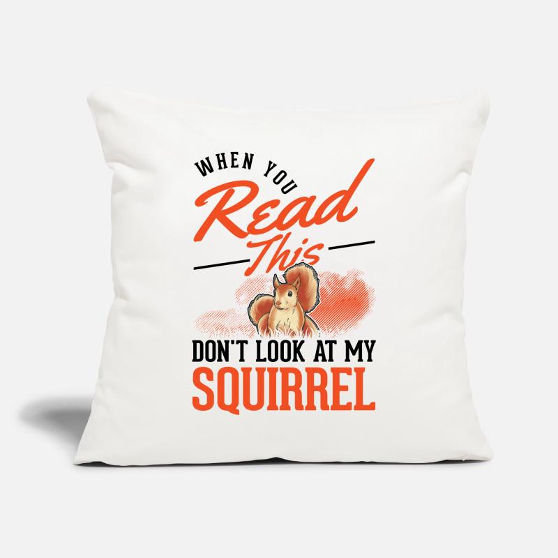Squirrel Gift Grey Squirrel Sofa pillow with filling 45cm x 45cm