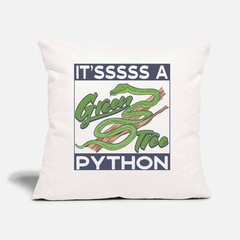 It'sssss a Green Tree Python Sofa pillow with filling 45cm x 45cm