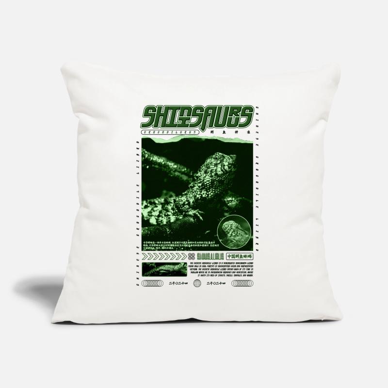 Chinesisches Krokodil Eidechse Shinisaurus Crocodilurus Sofakissen mit Füllung 45 x 45 cm